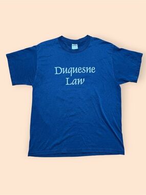 Vintage Duquesne University Law 1990s T Shirt Men’s Large Blue Vtg 90s